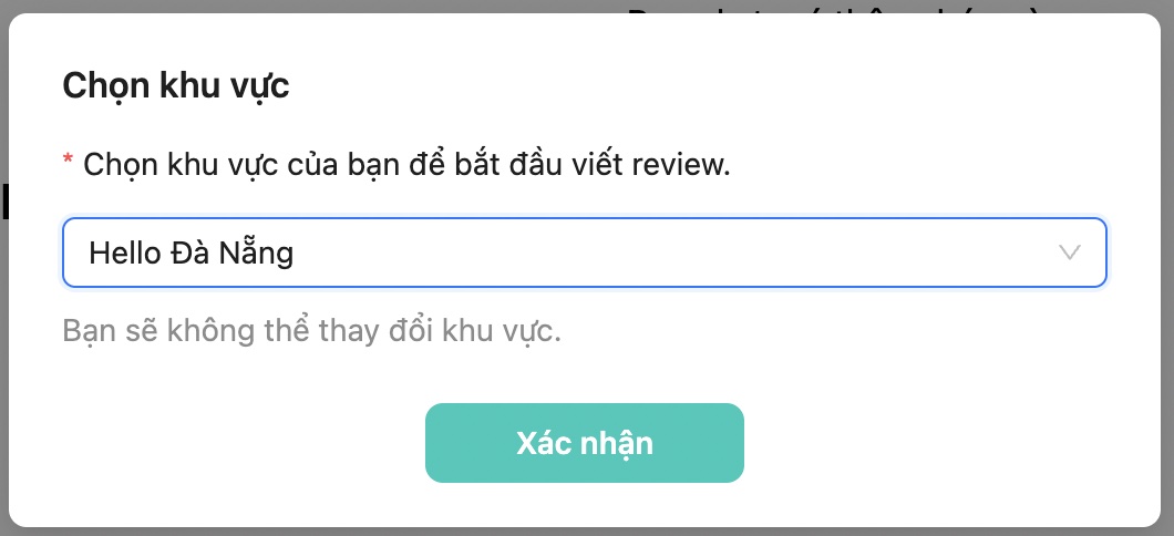 Chọn khu vực hellodanang