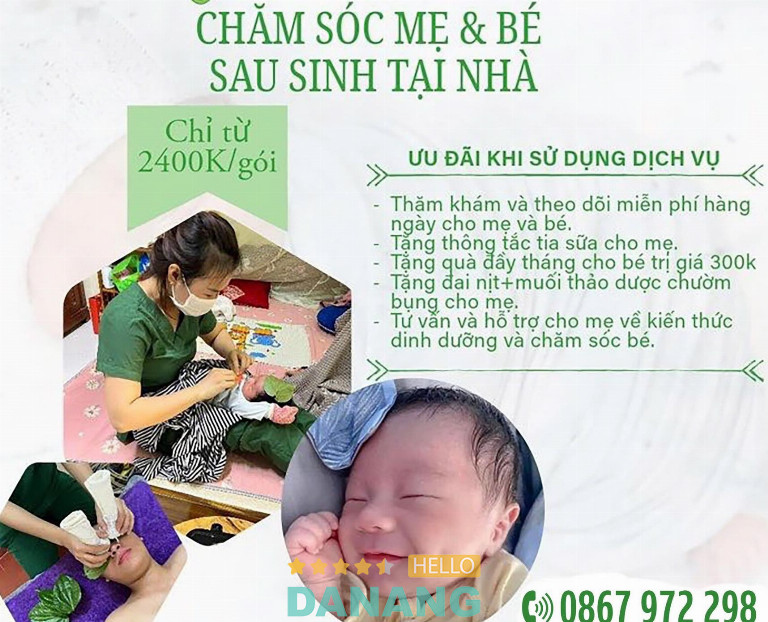 Dịch vụ chăm sóc mẹ và bé Nắng Mom & Baby Care tại Đà Nẵng