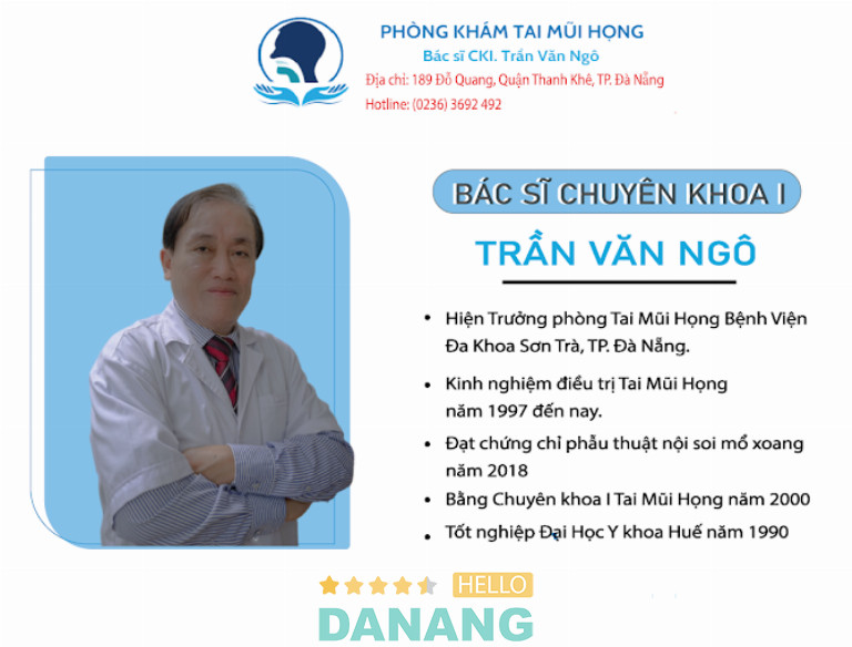 Phòng khám Tai Mũi Họng Bs. Trần Văn Ngô tại Q. Thanh Khê, Đà Nẵng