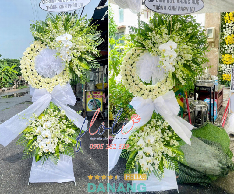 Shop FLoLi chuyên làm Kệ hoa chia buồn đám tang ở Đà Nẵng