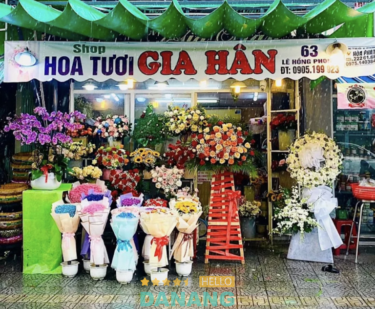 Shop hoa khai trương gia hân 63 lê hồng phong hải châu đà nẵng