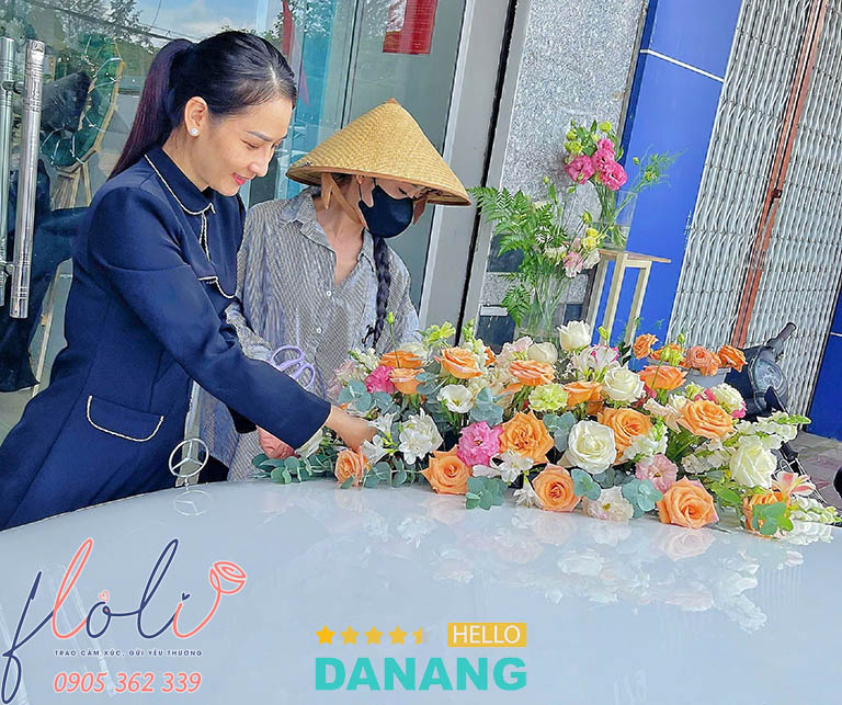 Shop làm hoa xe cưới ở Đà Nẵng FLoLi