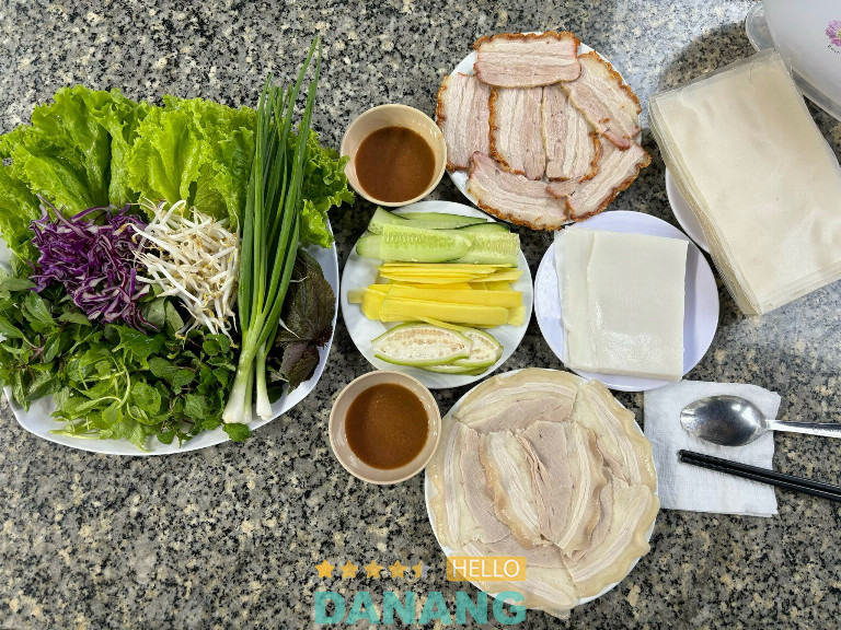 Bánh tráng thịt heo Đại Lộc