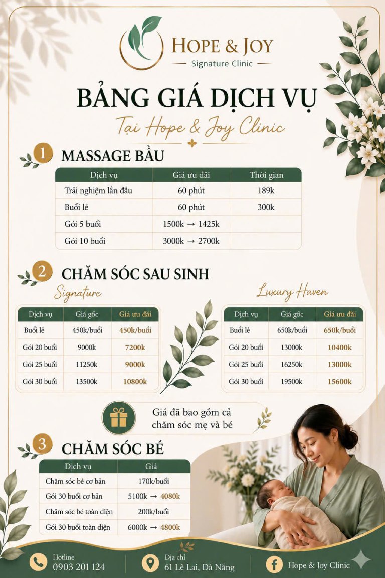 Dịch vụ chăm sóc mẹ và bé sau sinh tại Đà Nẵng Dịch vụ chăm sóc mẹ và bé sau sinh tại Đà Nẵng
