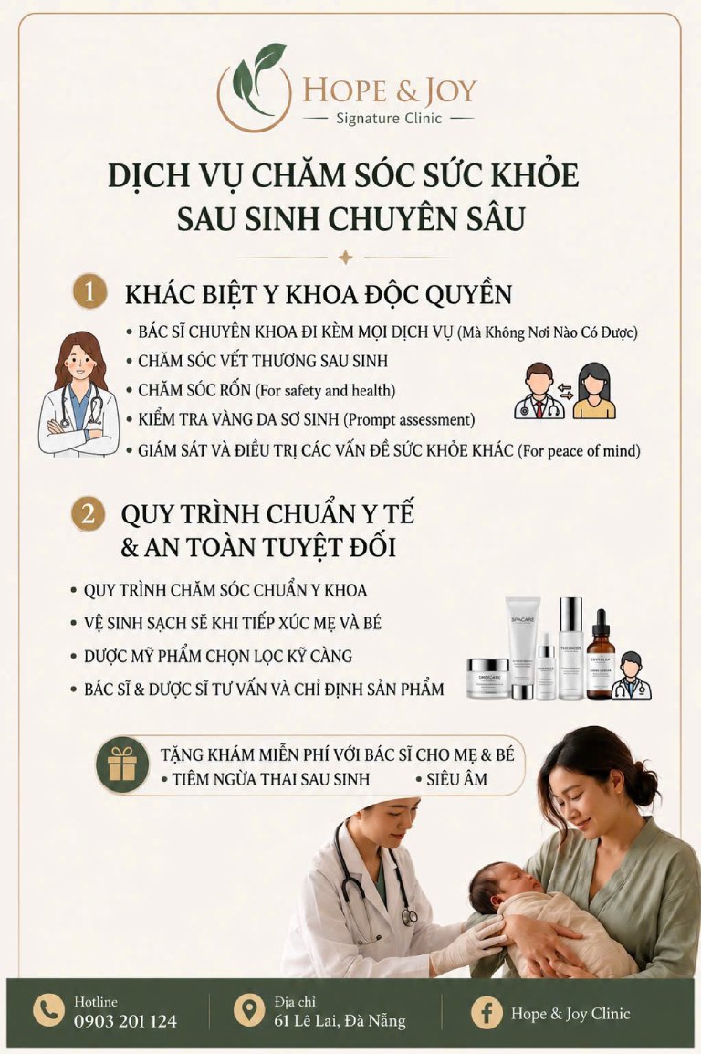 Dịch vụ chăm sóc mẹ và bé sau sinh tại Đà Nẵng