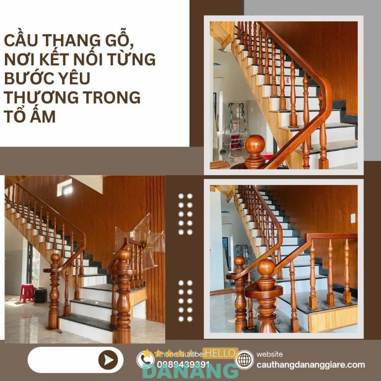 Cầu Thang Gỗ, Kính Giá Rẻ Đà Nẵng