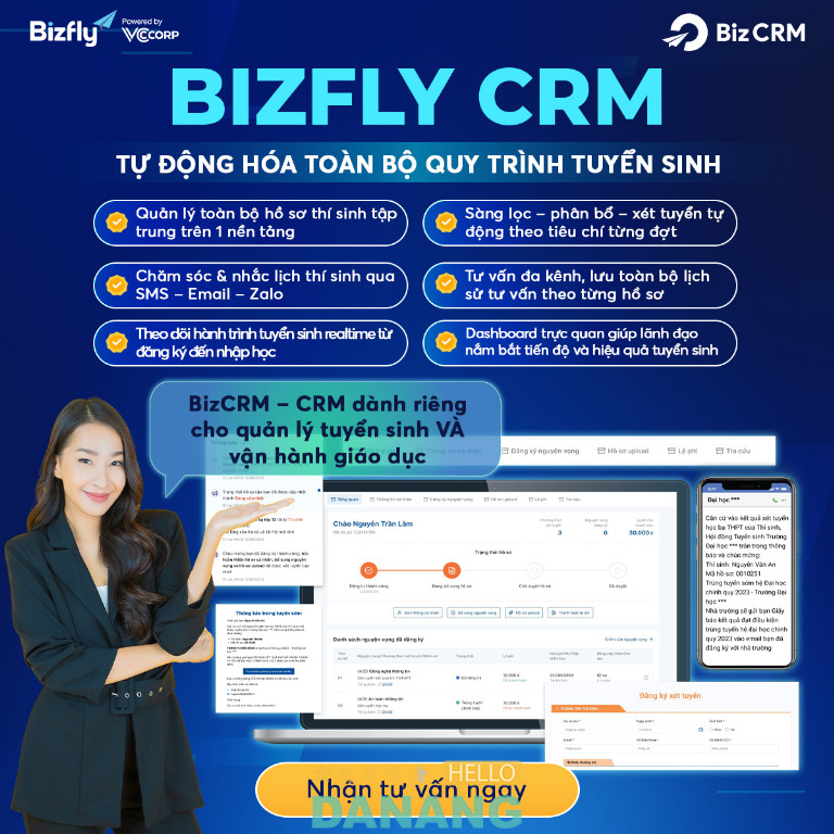 Phần mềm BizCRM được sử dụng phổ biến trong lĩnh vực giáo dục