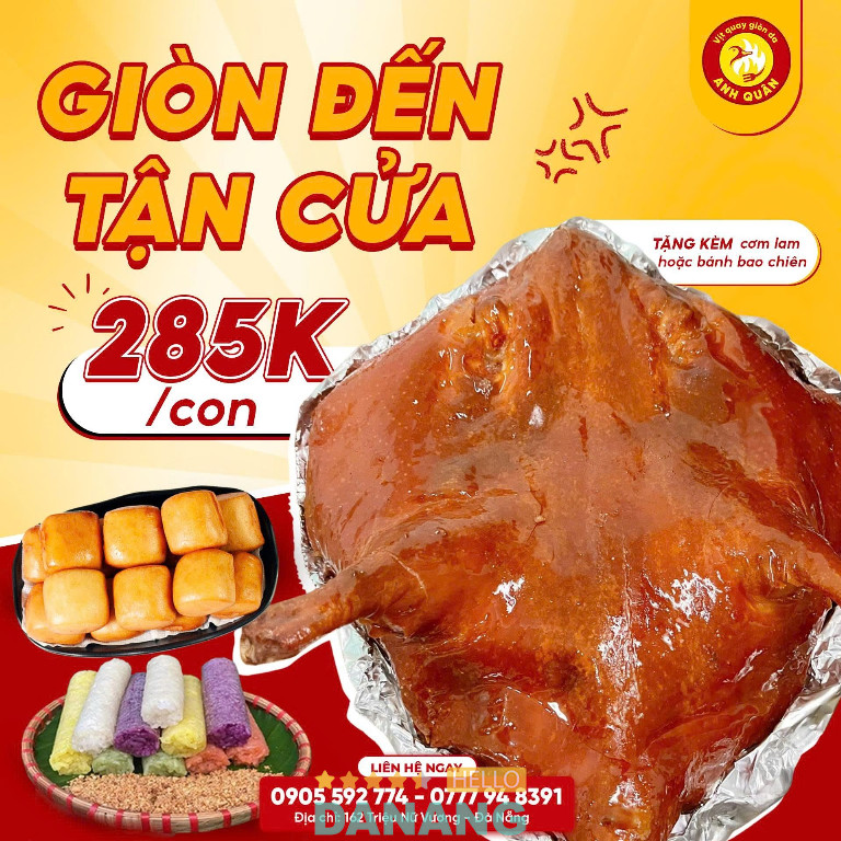 Vịt quay giòn da Anh Quân - P. Hải Châu