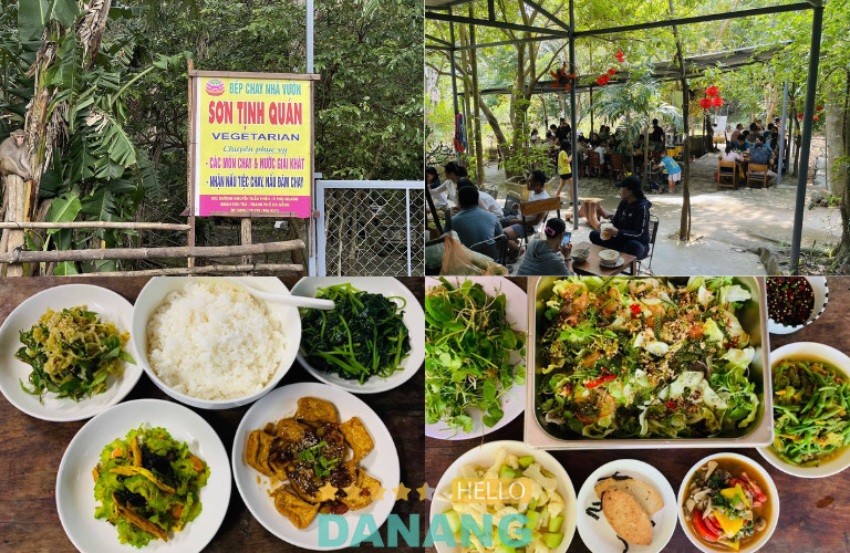 Bếp chay nhà vườn Sơn Tịnh quán - Đường Nguyễn Tuấn Thiện