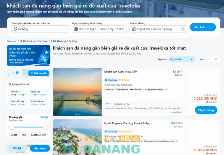 Gợi ý khách sạn Đà Nẵng gần biển cho kỳ nghỉ tiện nghi