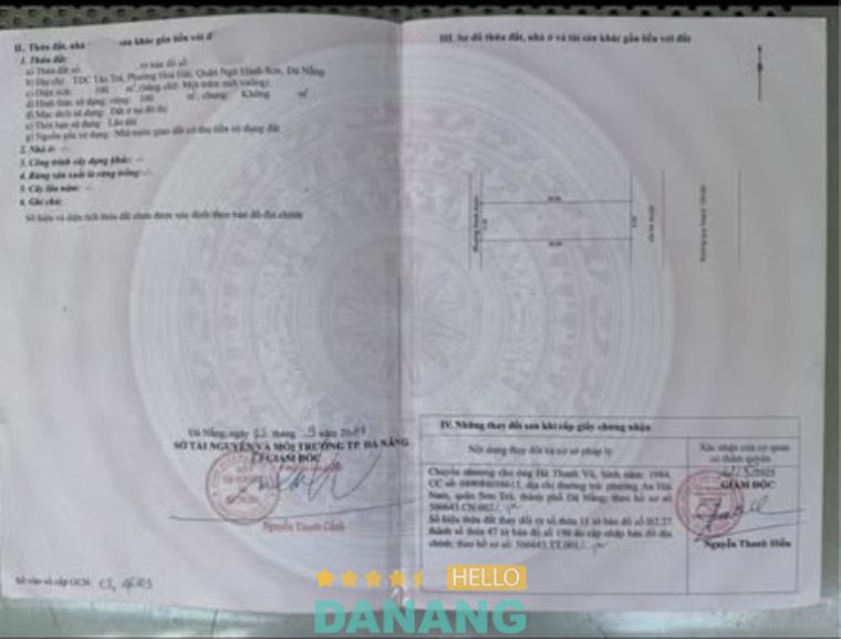 Bán đất đường Bùi Quốc Khái, TĐC Tân Trà