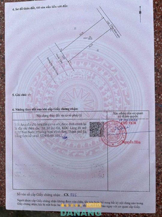 Bán đất mặt tiền Bùi Bỉnh Uyên, Ngũ Hành Sơn
