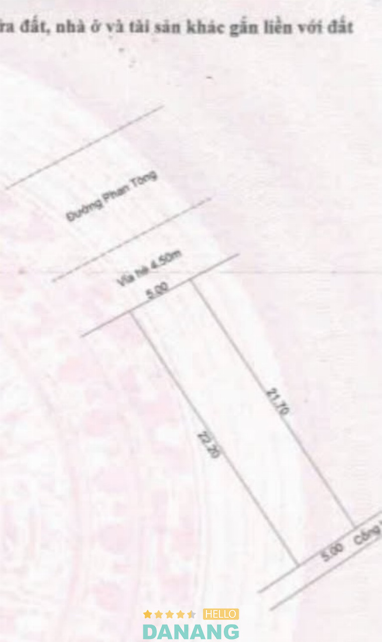 Bán đất đường phan tòng, tđc đông hải, ngũ hành sơn