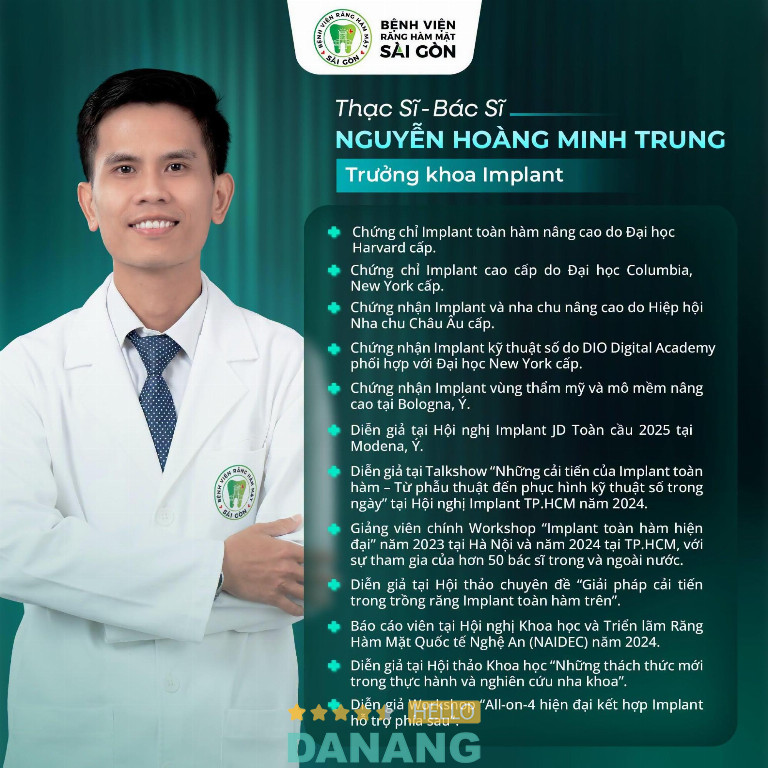 ThS.BS Nguyễn Hoàng Minh Trung – Chuyên sâu Implant toàn hàm và phục hình phức tạp