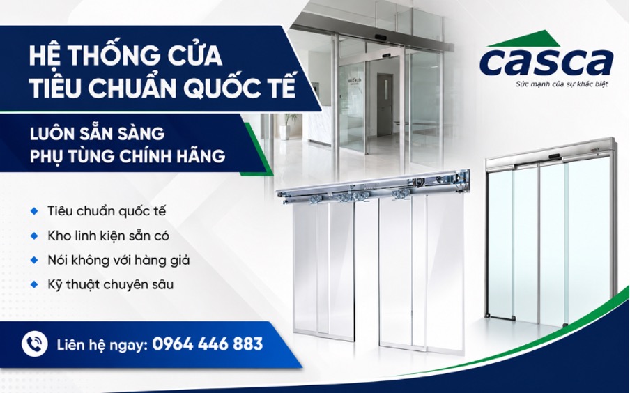 CASCA Việt Nam cung cấp và lắp đặt cửa tự động cho nhiều loại công trình