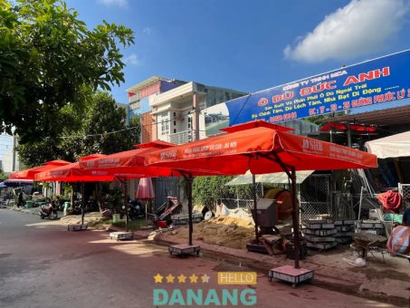 Dù che quán ngoài trời Đức anh đà nẵng