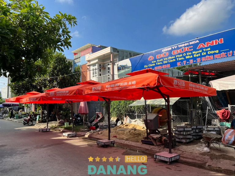 Dù che quán ngoài trời Đức anh đà nẵng