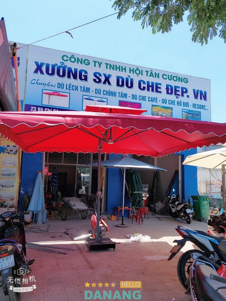 Dù che quán ngoài trời tân cương hội đà nẵng