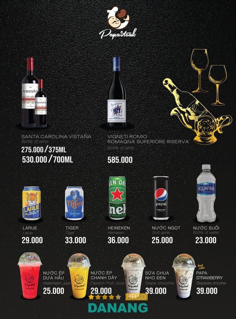 Papa Steak đường 2 Tháng 9 Đà Nẵng